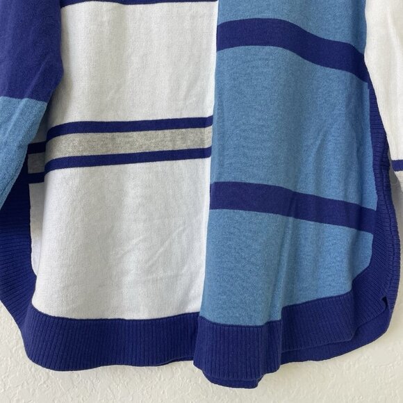 Habitat Clothes To Live Womens Geometric Colorblock Sweater Size XL Blue Cotton - Picture 6 of 16